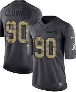 Nike Houston Texans #90 Jadeveon Clowney Black Men's Stitched NFL Limited 2016 Salute to Service Jersey Men's