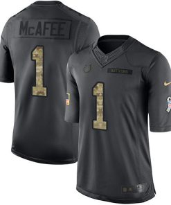 Nike Indianapolis Colts #1 Pat McAfee Black Men's Stitched NFL Limited 2016 Salute to Service Jersey Men's