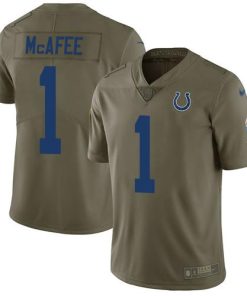 Nike Indianapolis Colts #1 Pat McAfee Olive Men's Stitched NFL Limited 2017 Salute to Service Jersey Men's