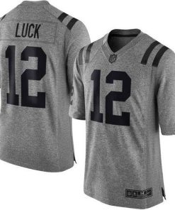Nike Indianapolis Colts #12 Andrew Luck Gray Men's Stitched NFL Limited Gridiron Gray Jersey Men's