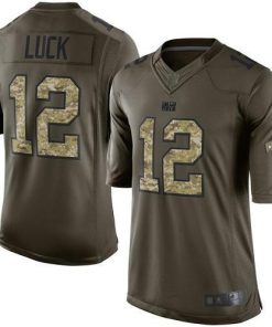 Nike Indianapolis Colts #12 Andrew Luck Green Men's Stitched NFL Limited 2015 Salute to Service Jersey Men's