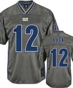 Nike Indianapolis Colts #12 Andrew Luck Grey Men's Stitched NFL Elite Vapor Jersey Men's