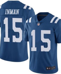 Nike Indianapolis Colts #15 Dontrelle Inman Royal Blue Men's Stitched NFL Limited Rush Jersey Men's