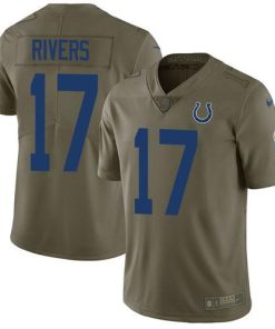 Nike Indianapolis Colts #17 Philip Rivers Olive Men's Stitched NFL Limited 2017 Salute To Service Jersey Men's