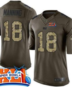 Nike Indianapolis Colts #18 Peyton Manning Green Super Bowl XLI Men's Stitched NFL Limited Salute to Service Jersey Men's