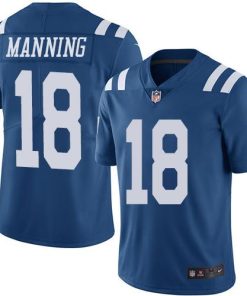 Nike Indianapolis Colts #18 Peyton Manning Royal Blue Men's Stitched NFL Limited Rush Jersey Men's