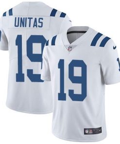 Nike Indianapolis Colts #19 Johnny Unitas White Men's Stitched NFL Vapor Untouchable Limited Jersey Men's