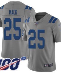 Nike Indianapolis Colts #25 Marlon Mack Gray Men's Stitched NFL Limited Inverted Legend 100th Season Jersey Men's