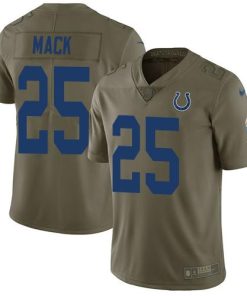 Nike Indianapolis Colts #25 Marlon Mack Olive Men's Stitched NFL Limited 2017 Salute To Service Jersey Men's