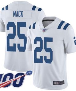 Nike Indianapolis Colts #25 Marlon Mack White Men's Stitched NFL 100th Season Vapor Limited Jersey Men's
