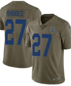 Nike Indianapolis Colts #27 Xavier Rhodes Olive Men's Stitched NFL Limited 2017 Salute To Service Jersey Men's
