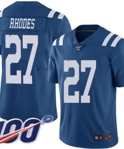 Nike Indianapolis Colts #27 Xavier Rhodes Royal Blue Men's Stitched NFL Limited Rush 100th Season Jersey Men's
