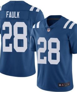 Nike Indianapolis Colts #28 Marshall Faulk Royal Blue Team Color Men's Stitched NFL Vapor Untouchable Limited Jersey Men's