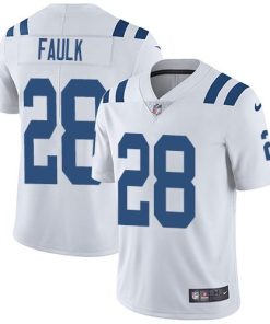 Nike Indianapolis Colts #28 Marshall Faulk White Men's Stitched NFL Vapor Untouchable Limited Jersey Men's