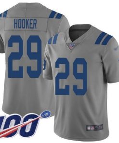 Nike Indianapolis Colts #29 Malik Hooker Gray Men's Stitched NFL Limited Inverted Legend 100th Season Jersey Men's
