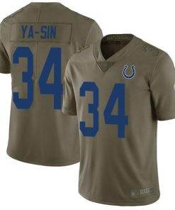 Nike Indianapolis Colts #34 Rock Ya-Sin Olive Men's Stitched NFL Limited 2017 Salute To Service Jersey Men's