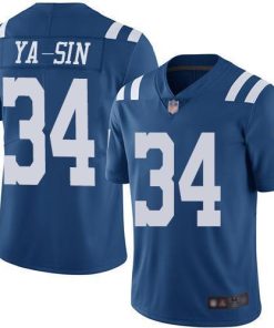Nike Indianapolis Colts #34 Rock Ya-Sin Royal Blue Men's Stitched NFL Limited Rush Jersey Men's