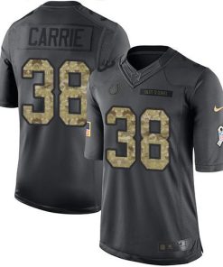 Nike Indianapolis Colts #38 T.J. Carrie Black Men's Stitched NFL Limited 2016 Salute to Service Jersey Men's
