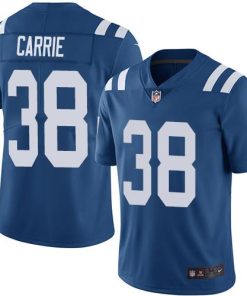 Nike Indianapolis Colts #38 T.J. Carrie Royal Blue Team Color Men's Stitched NFL Vapor Untouchable Limited Jersey Men's