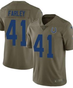 Nike Indianapolis Colts #41 Matthias Farley Olive Men's Stitched NFL Limited 2017 Salute To Service Jersey Men's