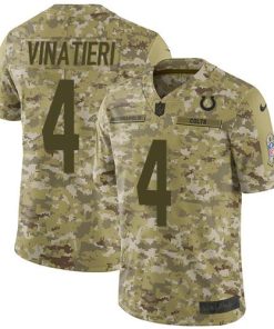Nike Indianapolis Colts #4 Adam Vinatieri Camo Men's Stitched NFL Limited 2018 Salute To Service Jersey Men's