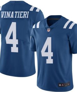 Nike Indianapolis Colts #4 Adam Vinatieri Royal Blue Men's Stitched NFL Limited Rush Jersey Men's