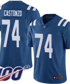Nike Indianapolis Colts #74 Anthony Castonzo Royal Blue Team Color Men's Stitched NFL 100th Season Vapor Untouchable Limited Jersey Men's