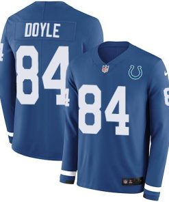 Nike Indianapolis Colts #84 Jack Doyle Royal Blue Team Color Men's Stitched NFL Limited Therma Long Sleeve Jersey Men's