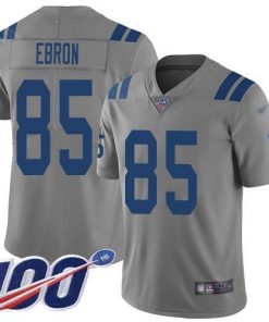 Nike Indianapolis Colts #85 Eric Ebron Gray Men's Stitched NFL Limited Inverted Legend 100th Season Jersey Men's