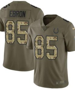 Nike Indianapolis Colts #85 Eric Ebron Olive/Camo Men's Stitched NFL Limited 2017 Salute To Service Jersey Men's