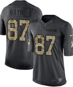 Nike Indianapolis Colts #87 Reggie Wayne Black Men's Stitched NFL Limited 2016 Salute to Service Jersey Men's