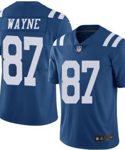 Nike Indianapolis Colts #87 Reggie Wayne Royal Blue Men's Stitched NFL Limited Rush Jersey Men's