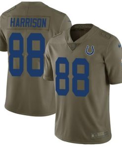 Nike Indianapolis Colts #88 Marvin Harrison Olive Men's Stitched NFL Limited 2017 Salute to Service Jersey Men's