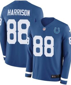 Nike Indianapolis Colts #88 Marvin Harrison Royal Blue Team Color Men's Stitched NFL Limited Therma Long Sleeve Jersey Men's