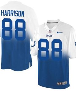 Nike Indianapolis Colts #88 Marvin Harrison Royal Blue/White Men's Stitched NFL Elite Fadeaway Fashion Jersey Men's