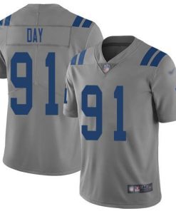 Nike Indianapolis Colts #91 Sheldon Day Gray Men's Stitched NFL Limited Inverted Legend Jersey Men's