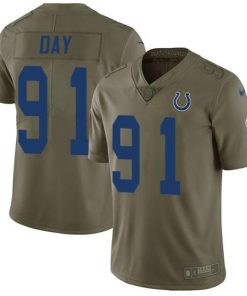 Nike Indianapolis Colts #91 Sheldon Day Olive Men's Stitched NFL Limited 2017 Salute To Service Jersey Men's