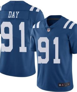 Nike Indianapolis Colts #91 Sheldon Day Royal Blue Men's Stitched NFL Limited Rush Jersey Men's