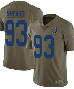 Nike Indianapolis Colts #93 Jabaal Sheard Olive Men's Stitched NFL Limited 2017 Salute To Service Jersey Men's