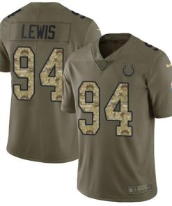 Nike Indianapolis Colts #94 Tyquan Lewis Olive/Camo Men's Stitched NFL Limited 2017 Salute to Service Jersey Men's