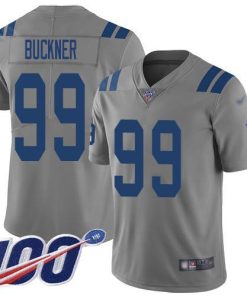Nike Indianapolis Colts #99 DeForest Buckner Gray Men's Stitched NFL Limited Inverted Legend 100th Season Jersey Men's