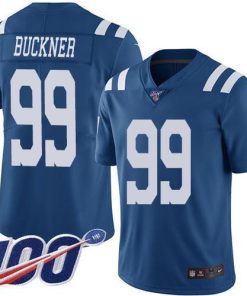 Nike Indianapolis Colts #99 DeForest Buckner Royal Blue Men's Stitched NFL Limited Rush 100th Season Jersey Men's