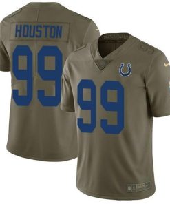 Nike Indianapolis Colts #99 Justin Houston Olive Men's Stitched NFL Limited 2017 Salute to Service Jersey Men's
