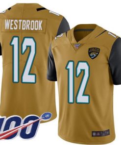 Nike Jacksonville Jaguars #12 Dede Westbrook Gold Men's Stitched NFL Limited Rush 100th Season Jersey Men's