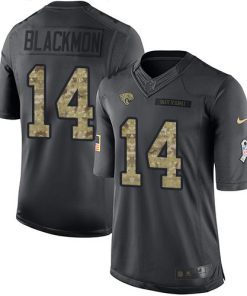 Nike Jacksonville Jaguars #14 Justin Blackmon Black Men's Stitched NFL Limited 2016 Salute To Service Jersey Men's