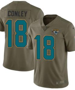 Nike Jacksonville Jaguars #18 Chris Conley Olive Men's Stitched NFL Limited 2017 Salute to Service Jersey Men's