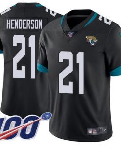 Nike Jacksonville Jaguars #21 C.J. Henderson Black Team Color Men's Stitched NFL 100th Season Vapor Untouchable Limited Jersey Men's