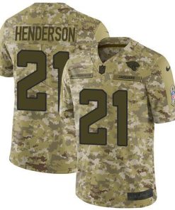 Nike Jacksonville Jaguars #21 C.J. Henderson Camo Men's Stitched NFL Limited 2018 Salute To Service Jersey Men's