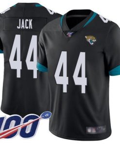 Nike Jacksonville Jaguars #44 Myles Jack Black Team Color Men's Stitched NFL 100th Season Vapor Limited Jersey Men's