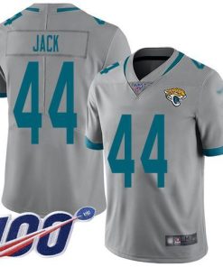 Nike Jacksonville Jaguars #44 Myles Jack Silver Men's Stitched NFL Limited Inverted Legend 100th Season Jersey Men's